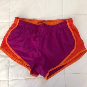Purple Orange Running Workout Shorts